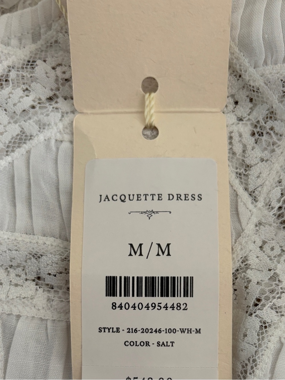 NWT Doen Jacquette Ramie Lace Ruffle Shirred Long Sleeve Mini Dress Salt White - Picture 12 of 16